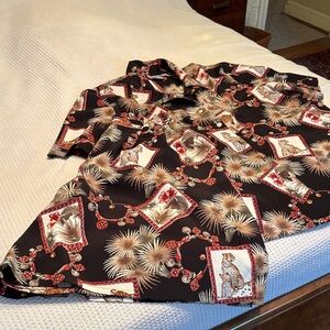 TanJay Black,Red and Tan  animal print Shirt and Culottes